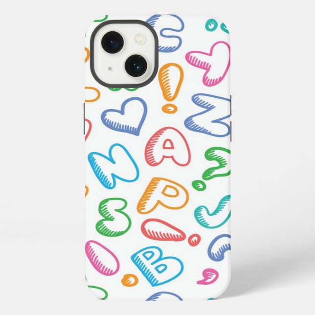 alphabet pattern iPhone case (Back)