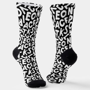Alphabet pattern socks
