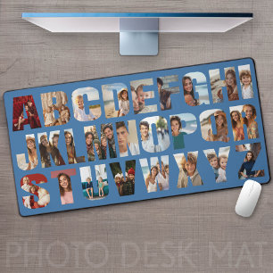 Alphabet Photo Collage - Level Difficult Desk Mat