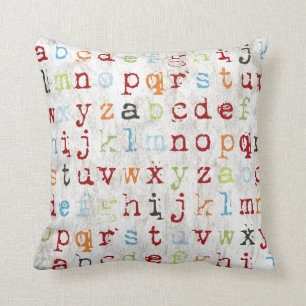 Alphabet Pillow covered with abc's