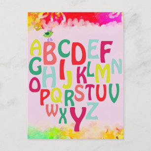 Alphabet Postcard