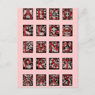 Alphabet Postcard
