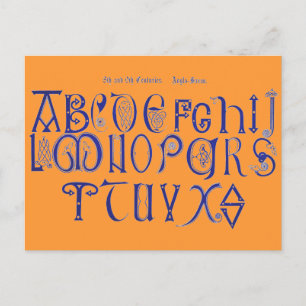 Alphabet Postcard