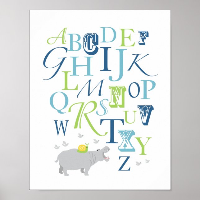 Alphabet Poster for Boys (Front)