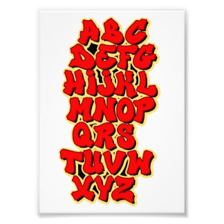 Alphabet Red Photo Print