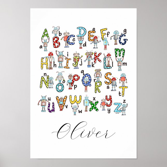 Alphabet Robots Poster (Front)