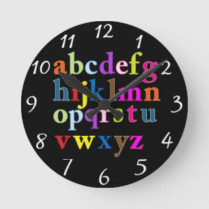 Alphabet Round Clock