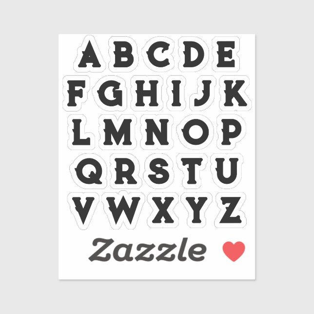 Alphabet Set Upper Case Letters Cut Out (Sheet)