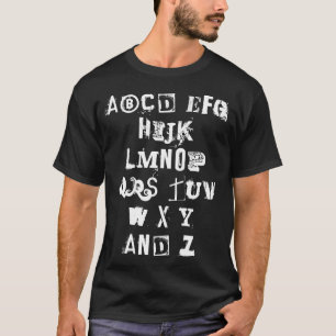 Alphabet Song (Distressed Letters) Men's T-Shirt