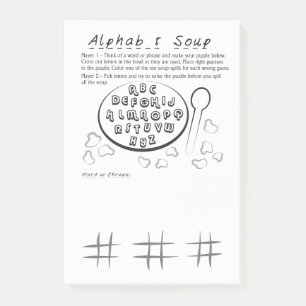 Alphabet Soup Game Pad Post-it Notes