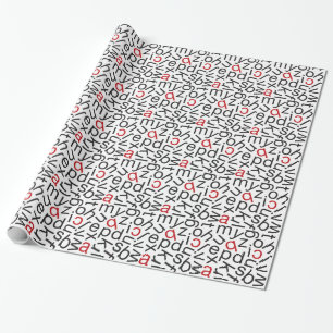 Alphabet Soup Wrapping Paper