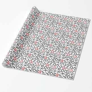 Alphabet Soup Wrapping Paper