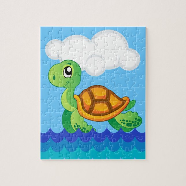 Alphabet T pour le puzzle de tortue (Vertical)