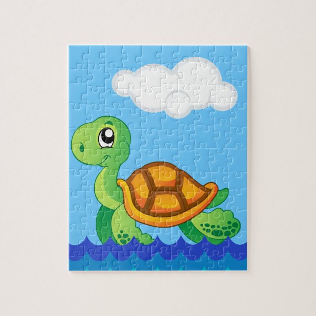 Alphabet T Pour Puzzle Tortue Avec Boîte Cadeau (Vertical)
