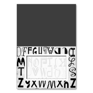 Alphabet Typography Tented Name Place Cards