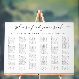 Alphabet up to 159 People Seating Chart Acrylic