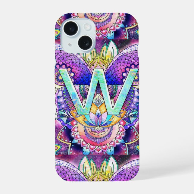 Alphabet W iPhone 15 Case (Back)