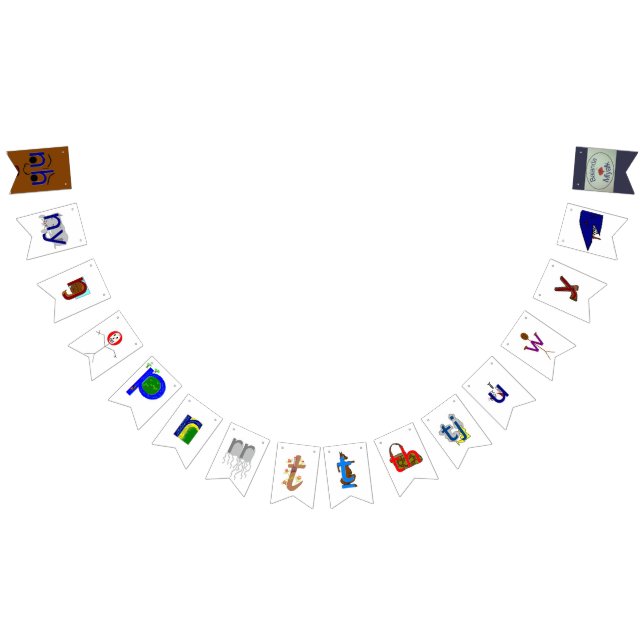 Alphabet(Yolŋu Matha-Djambarrpuyŋu)Nh-' (part 2/2) Bunting Flags (All)