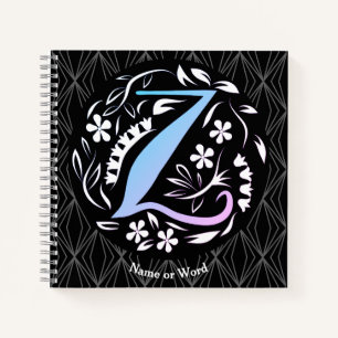 Alphabet Z Monogram Handwritting Notebook