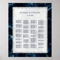 ALPHABETICAL ORDER Marble Wedding Seating Chart