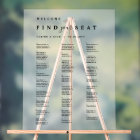 Alphabetical Seating Chart Frosted Acrylic Sign 