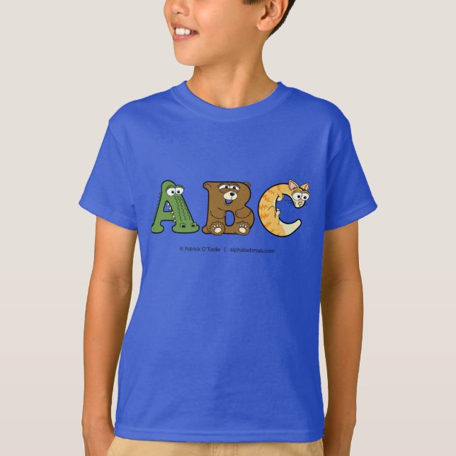 Alphabétimales T-shirt personnalisé pour garçon (Devant)