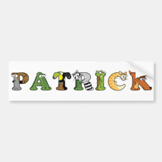 Alphabetimals Personalized Name Sticker
