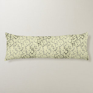 Alphabets Pattern 01 BW.w LYellow BG Body Pillow