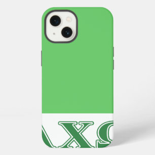Alphi Chi Omega Green Letters iPhone 13 Case