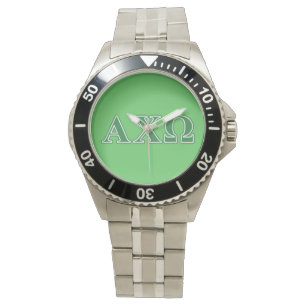 Alphi Chi Omega Green Letters Watch