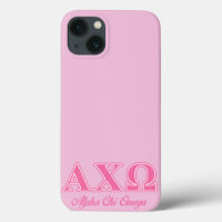 Alphi Chi Omega Pink Letters