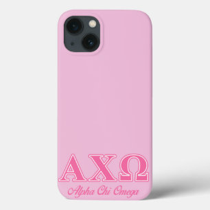 Alphi Chi Omega Pink Letters iPhone 13 Case