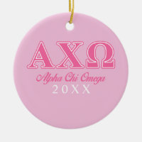 Alphi Chi Omega Pink Letters