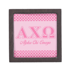 Alphi Chi Omega Pink Letters Gift Box