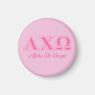 Alphi Chi Omega Pink Letters Magnet