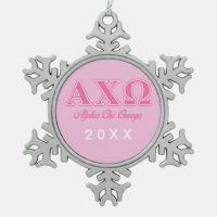 Alphi Chi Omega Pink Letters
