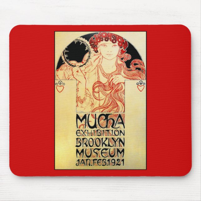 Alphones ( Alfons ) Mucha 1921 Exhibit Mouse Pad (Front)
