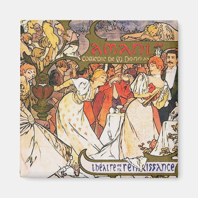Alphonse (Alfons) Mucha:   Amants Magnet (Front)