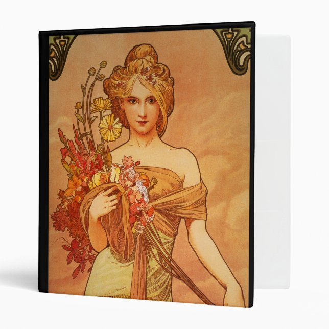 Alphonse (Alfons) Mucha Bouquet Classeur (Devant/intérieur)
