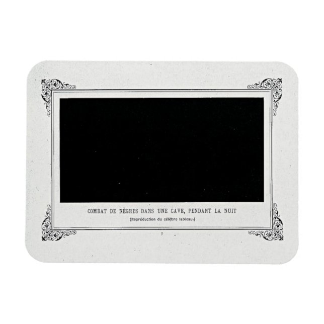 Alphonse Allais, April Fools, Black, Abstract Art Magnet (Horizontal)