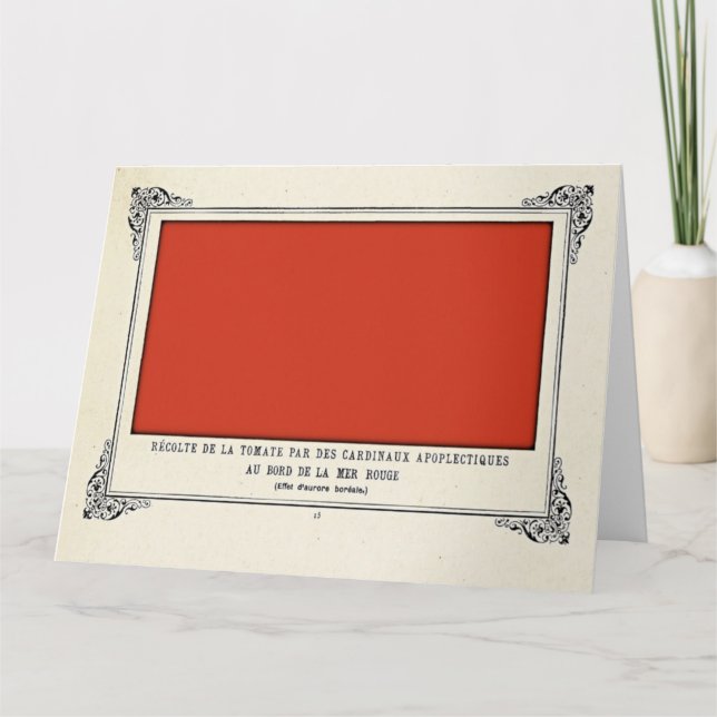 Alphonse Allais, April Fools, Red, Abstract Art Card (Front)