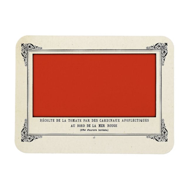 Alphonse Allais, April Fools, Red, Abstract Art Magnet (Horizontal)