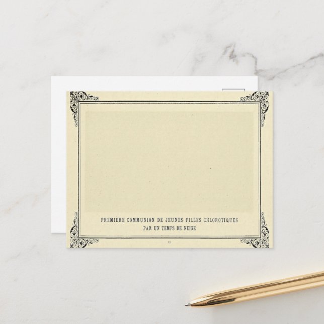 Alphonse Allais, April Fools, White, Abstract Art Postcard (Front/Back In Situ)