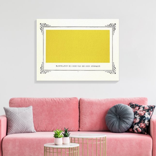 Alphonse Allais, April Fools, Yellow, Abstract Art Canvas Print (Insitu(LivingRoom))