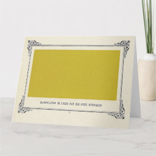 Alphonse Allais, April Fools, Yellow, Abstract Art Card