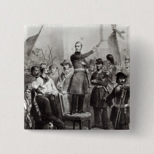 Alphonse de Lamartine at the Town Hall 2 Inch Square Button