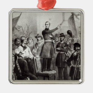 Alphonse de Lamartine at the Town Hall Metal Ornament