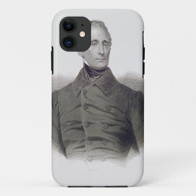 Alphonse de Lamartine, engraved by Pierre Pelee (1 Case-Mate iPhone Case (Back)