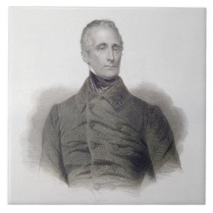 Alphonse de Lamartine, engraved by Pierre Pelee (1 Tile