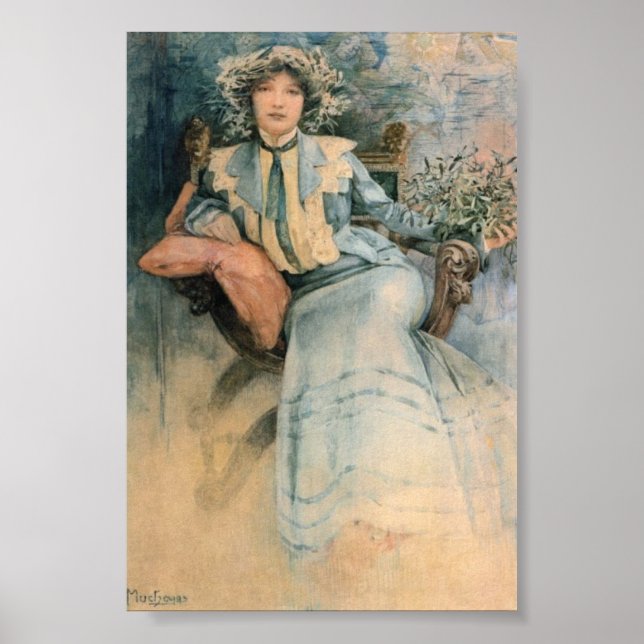 Alphonse Maria Mucha's Mistletoe Poster (Front)